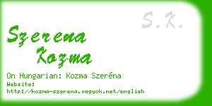 szerena kozma business card